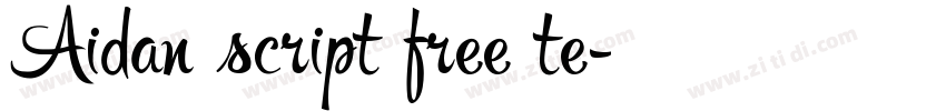 Aidan script free te字体转换